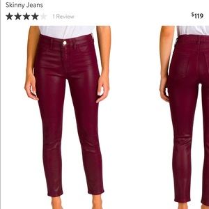 Jen7 Coated High Waist Skinny Jeans - Ankle